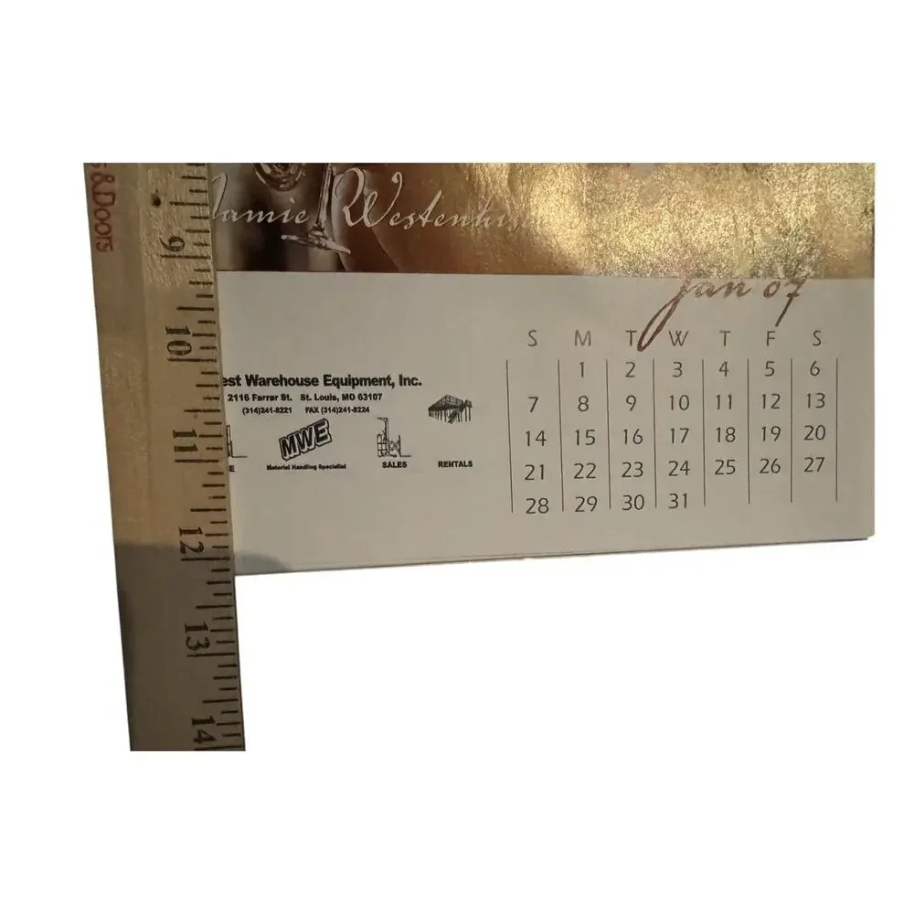 2007 Playboy Playmates Wall Calendar Midwest Warehouse Equipment Promo Complete